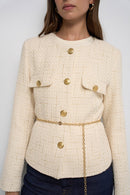 Flap Pocket Jacket - Beige