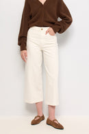Cropped Wide Culotte - Beige