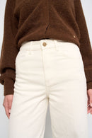 Cropped Wide Culotte - Beige