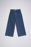 Cropped Wide Culotte - Blue