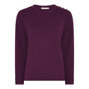 Self Pattern Round Neck Jumper - Purple