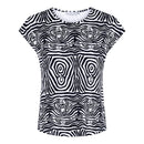 Basic Zebra Print T-Shirt - Navy/white
