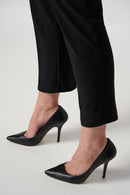 Pull On Cropped Trousers - Black