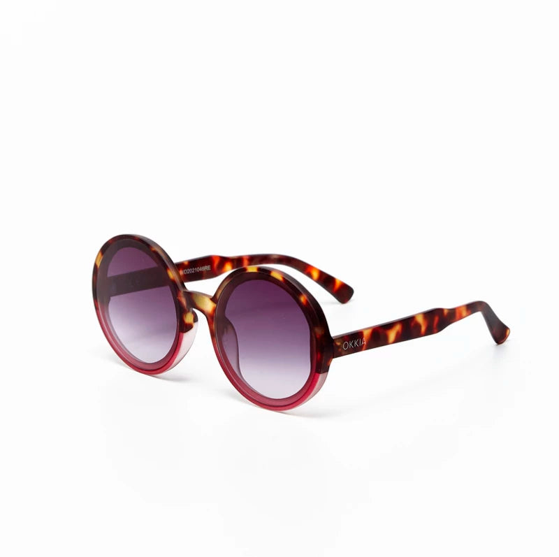 Monica Round Sunglasses - Havana Pink
