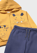 Baby Tracksuit Set with Interactive T-Shirt - Peach