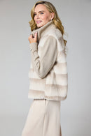 Faux Fur Jacket - Beige