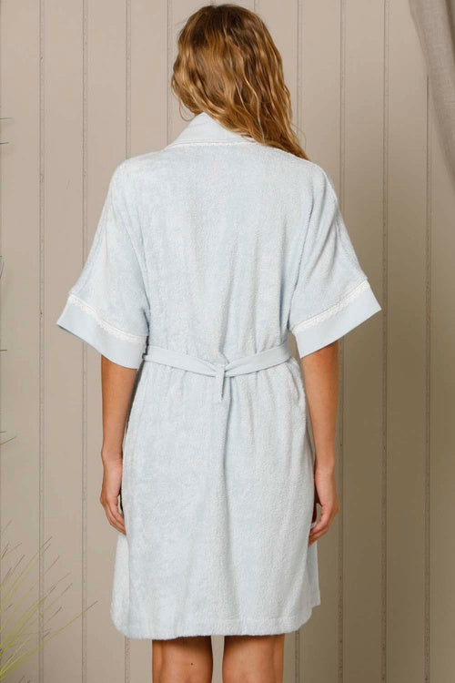 Shawl Robe - Sky Blue