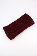 Cable Headband - Burgundy