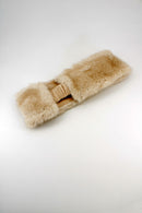 Fur Headband - Beige