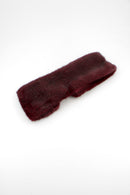 Fur Headband - Burgundy