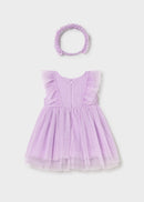 Tulle Dress & Headband - Mauve