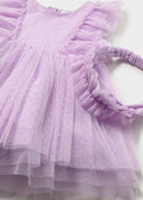 Tulle Dress & Headband - Mauve