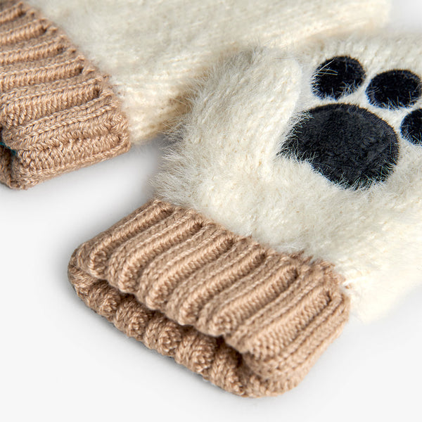 Mittens For Baby - Off White