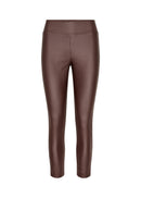Pam Leather Look Leggings - Coffee