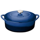 Cast Iron 28cm Oval Casserole - Cobalt