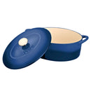 Cast Iron 28cm Oval Casserole - Cobalt