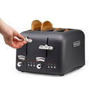 Argento Silva 4 Slice Toaster - Grey