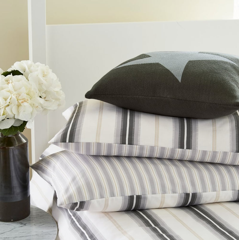 Long Island Cooper's Stripe Duvet Cover Set - Grey