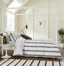Long Island Cooper's Stripe Duvet Cover Set - Grey