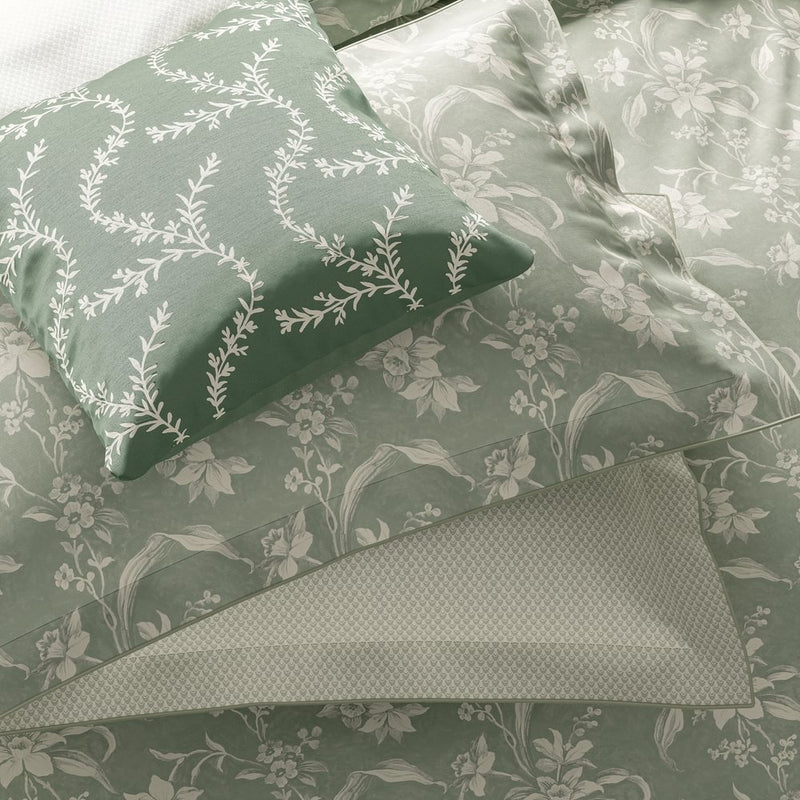Daffodil Dreams Duvet Cover Set - Green