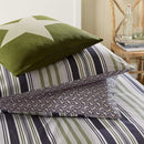 Long Island Beach House Duvet Set - Green/Slate