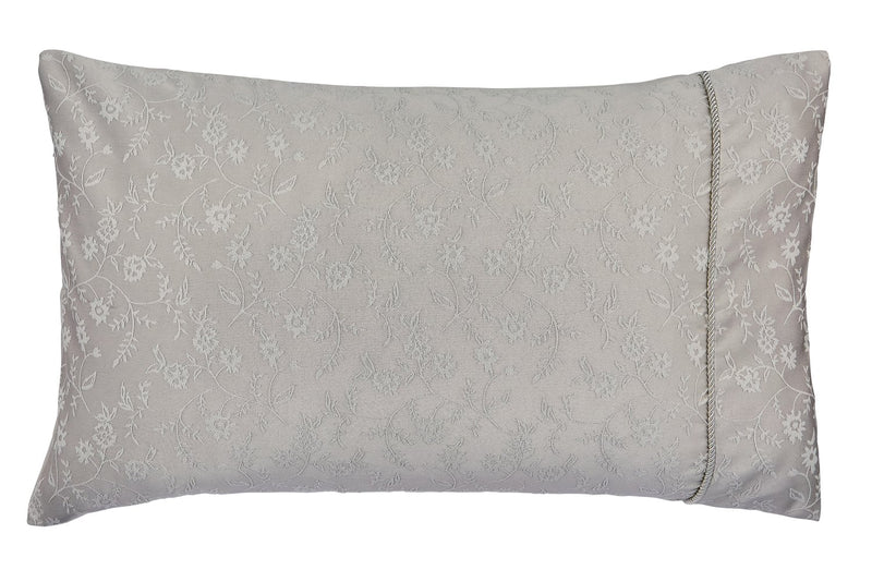 Floral Trail Jacquard Duvet Cover Set - Soft Linen