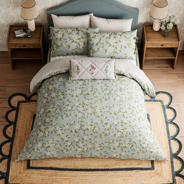 Damson Blossom Duvet Cover Set - Porcelain