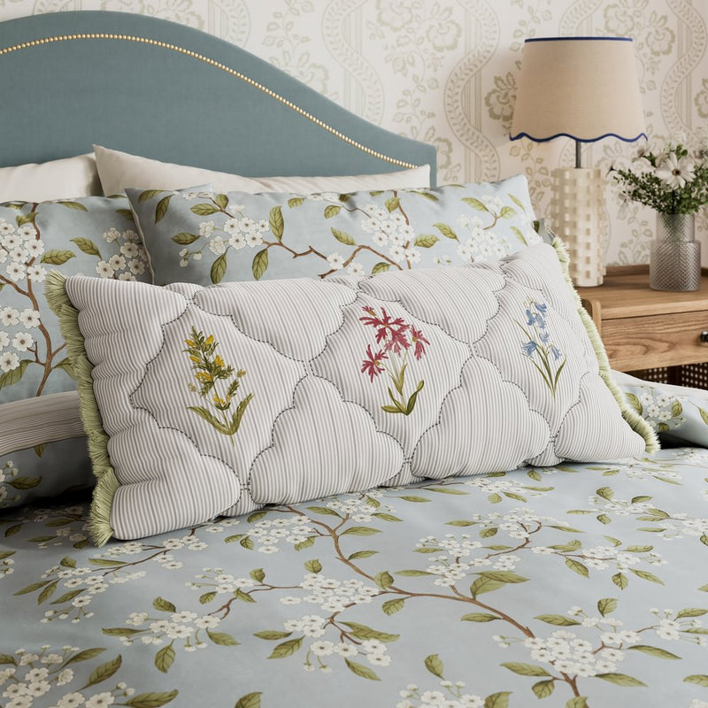 Damson Blossom Duvet Cover Set - Porcelain
