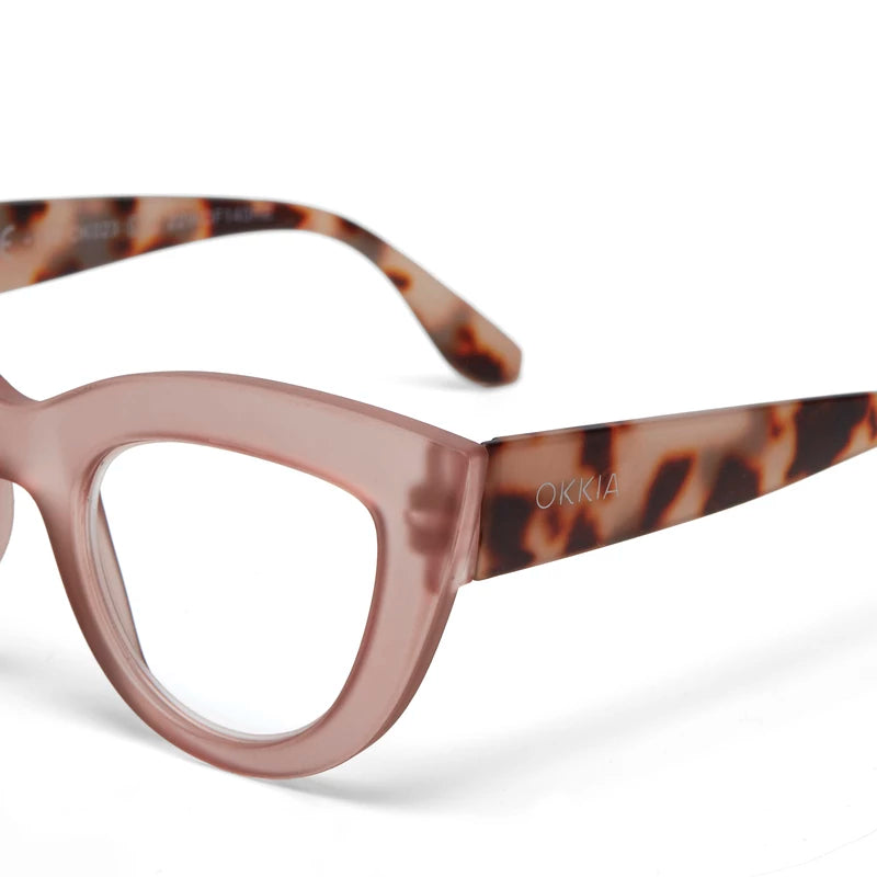 Claudia Big Cat Eye Reading Glasses 2.0 - Pink/Havana