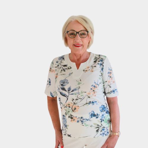 Floral Print Top - Floral Print