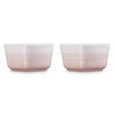 Set of 2 Heart Ramekins - Shell Pink