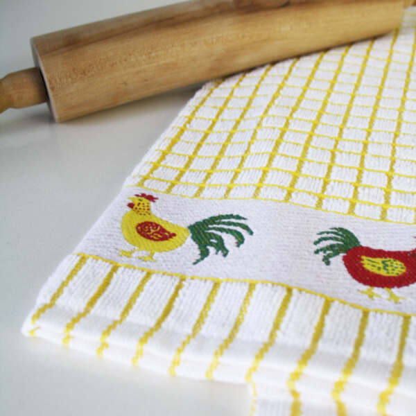Poli-Dri Jacquard Chickens Tea Towel