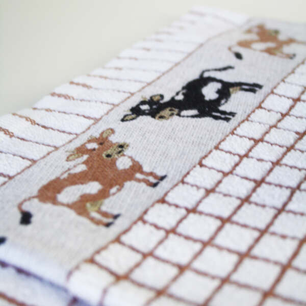 Poli-Dri Jacquard Cows Tea Towel