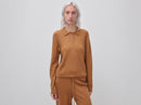 Cable Polo Collar Jumper - Camel