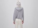 Dropped Shoulder Knit Hoodie - Grey