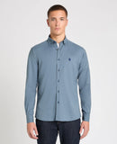 Tapered Fit Parker Shirt - Air Force Blue