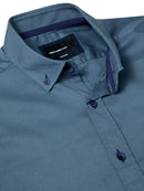 Tapered Fit Parker Shirt - Air Force Blue