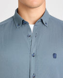 Tapered Fit Parker Shirt - Air Force Blue