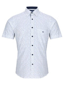 Casual Short Sleeve Shirt - Light Blue