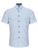Casual Short Sleeve Shirt - Light Blue