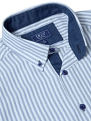 Casual Short Sleeve Shirt - Light Blue