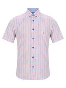 Casual Short Sleeve Shirt - Red
