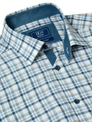 Casual Short Sleeve Shirt - Royal Blue