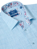 Casual Short Sleeve Shirt - Light Blue