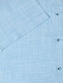 Casual Short Sleeve Shirt - Light Blue