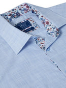 Casual Short Sleeve Shirt - Light Blue Grey