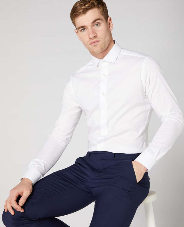 Slim Long Sleeve Shirt - White