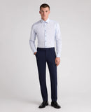 Tapered Fit Parker Shirt - Light Blue Grey