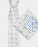 Mens Tie &amp; Pocket Set - Stone