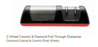 2 Wheel Ceramic & Diamond Pull-Through Sharpener